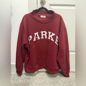 Parke XXL Red Burgandy Mockneck Sweatshirt. 🍒⚡️